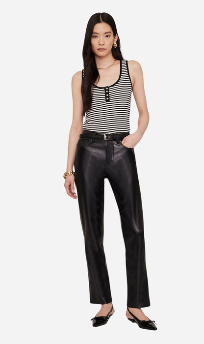 Anine Bing | Alessia Tank - Cream & Black Stripe