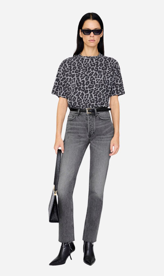 Anine Bing | Cohen Tee - Grey Leopard