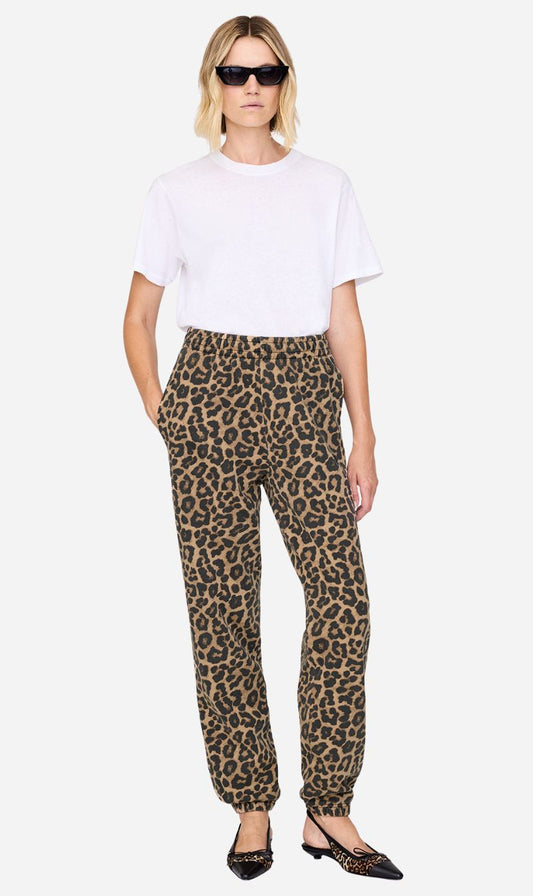 Anine Bing | Karter Jogger Framed Monogram - Leopard