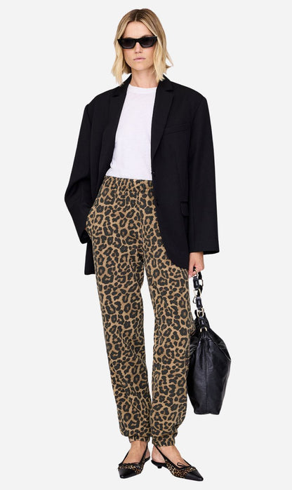 Anine Bing | Karter Jogger Framed Monogram - Leopard