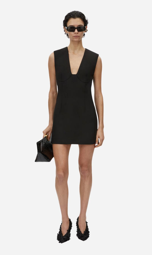 Camilla and Marc | Mackinley V Neck Mini Dress - Black