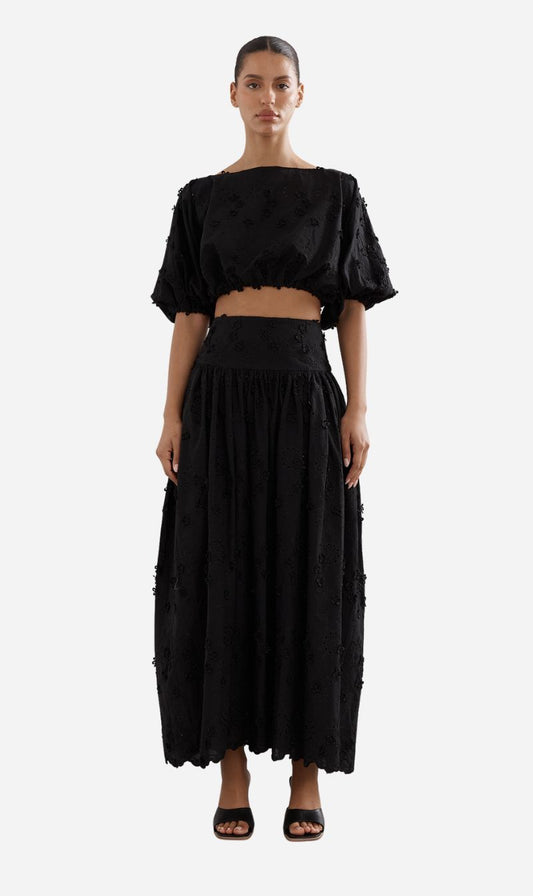 Caitlin Crisp | Capri Skirt - Black Broderie