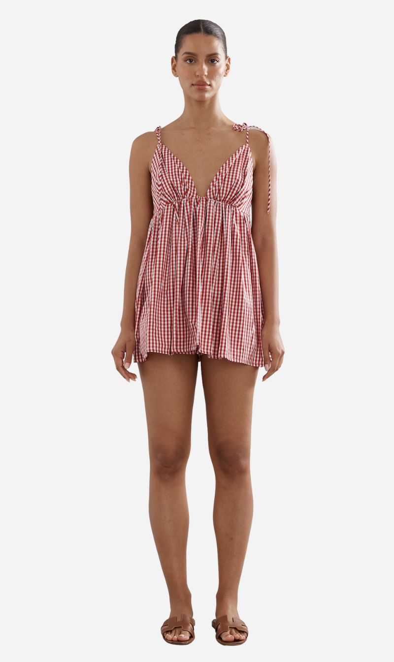 Caitlin Crisp | Esther Top - Red Gingham