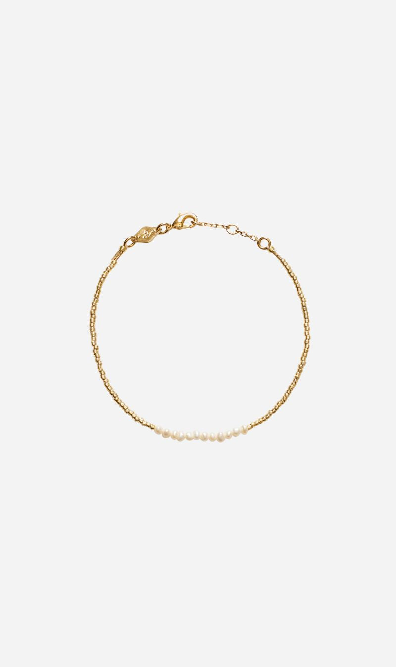Anni Lu | Slim Pearly Bracelet - Gold