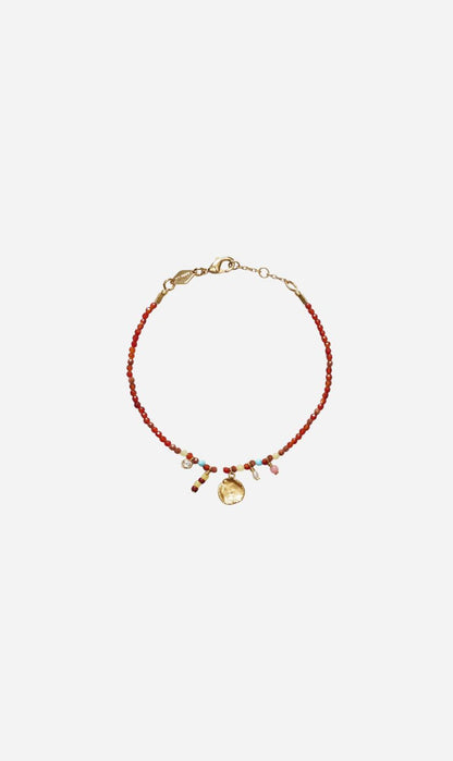 Anni Lu | Maroon Harmony Bracelet - Gold