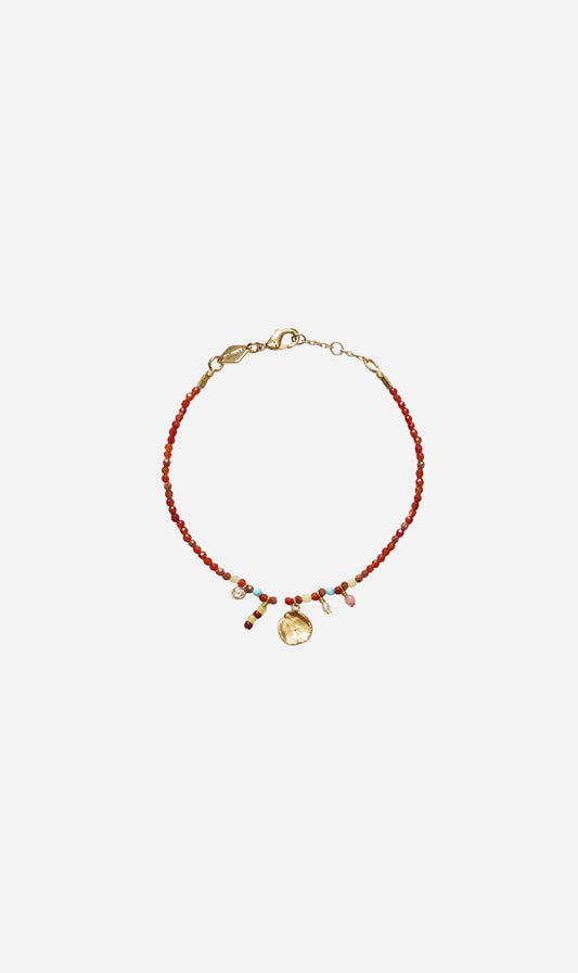 Anni Lu | Maroon Harmony Bracelet - Gold