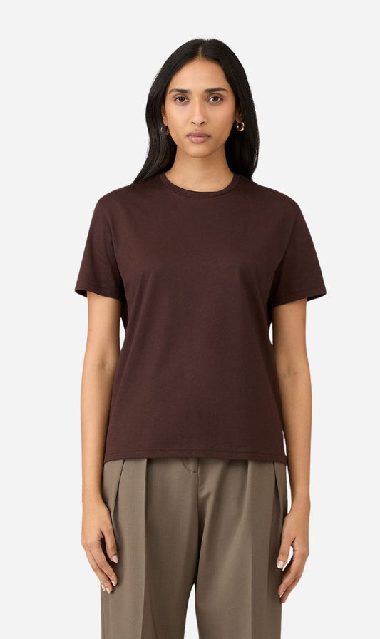 Sunspel | Short Sleeve Boy Fit T.Shirt - Truffle