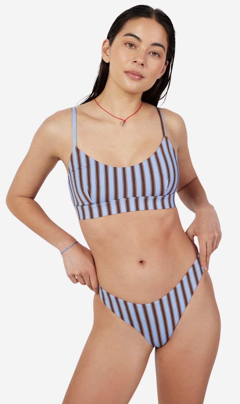 Dear Dylan | Swim Crop - Riviera Stripe