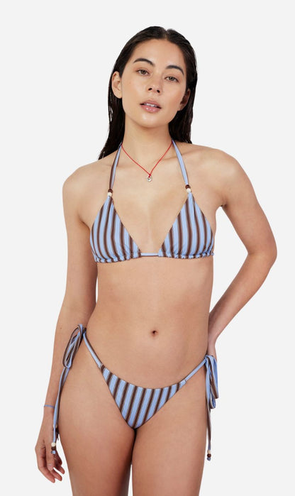 Dear Dylan | Petite Tie Top - Riviera Stripe