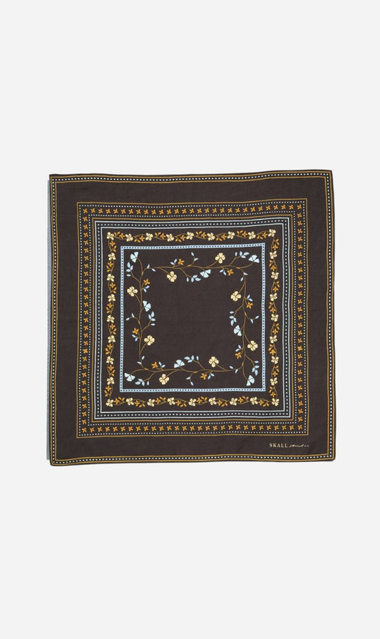 Skall Studio | Skall Floral Scarf - Dark Brown