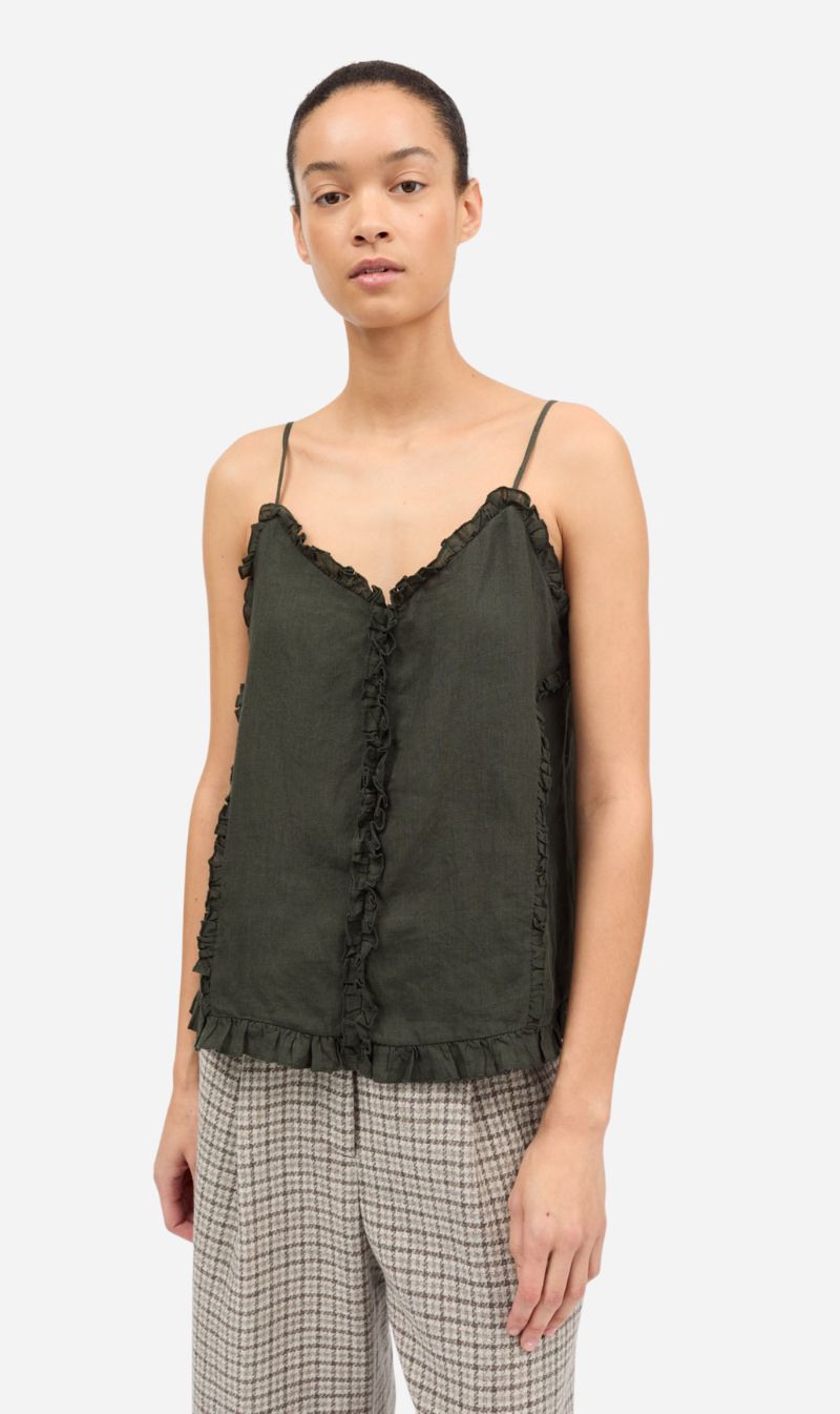 Skall Studio | Madeleine Cami Top - Dark Pine