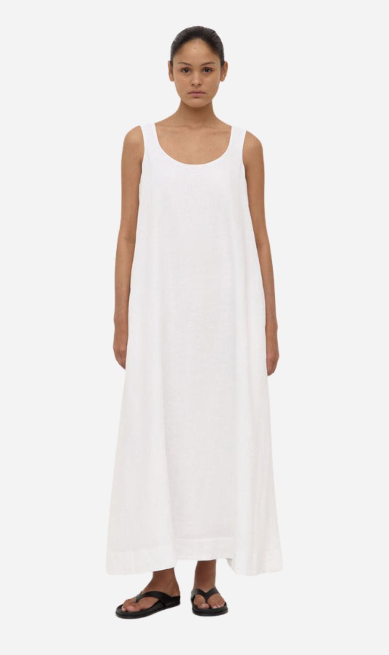 Assembly Label | Maree Linen Maxi Dress - White