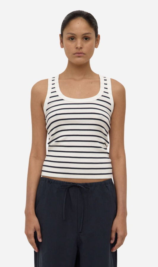 Assembly Label | Leony Stripe Tank - True Navy/Antique White