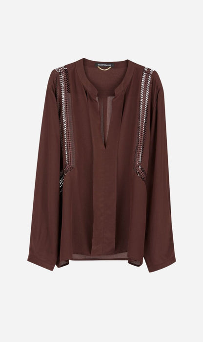 Knuefermann | Oversized Lattice Shirt - Port