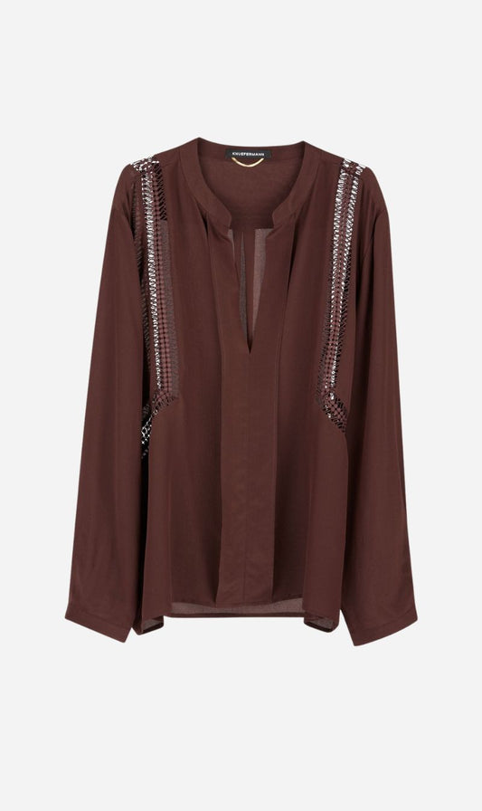 Knuefermann | Oversized Lattice Shirt - Port