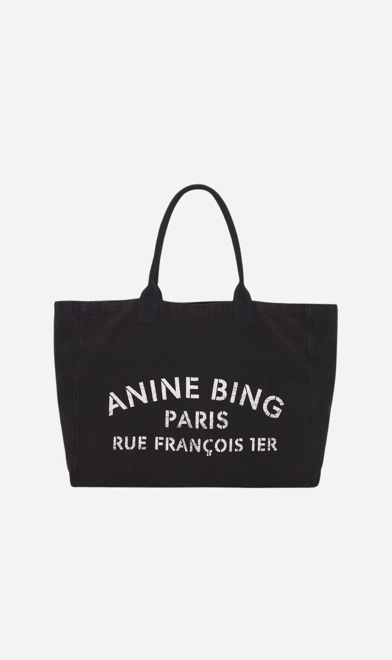 Anine Bing | Leo Canvas Tote - Black