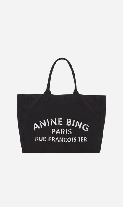 Anine Bing | Leo Canvas Tote - Black