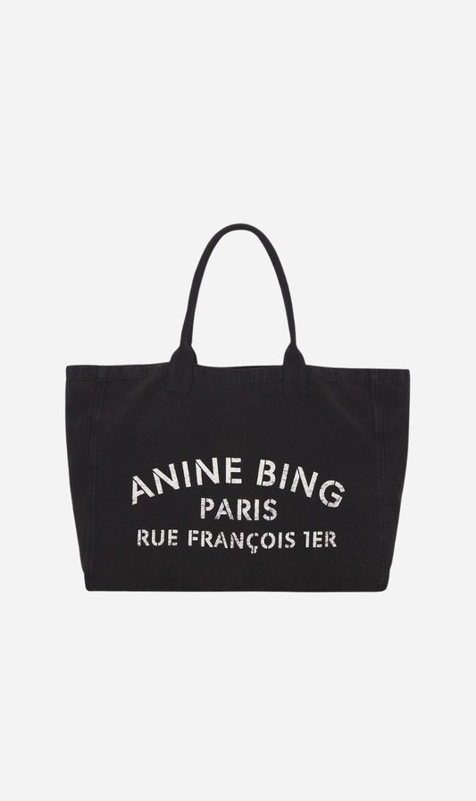Anine Bing | Leo Canvas Tote - Black