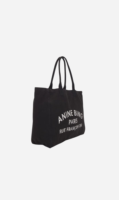 Anine Bing | Leo Canvas Tote - Black