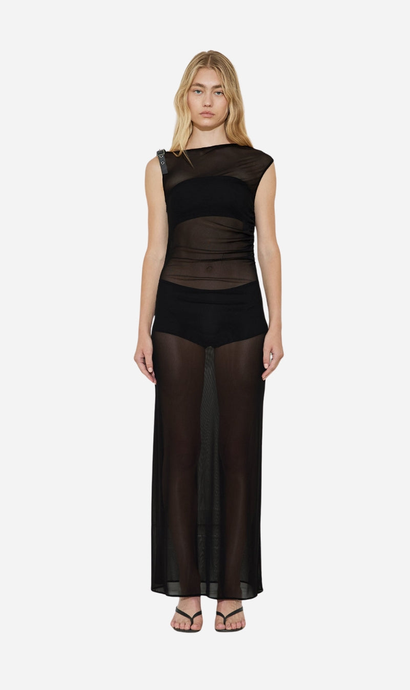 Maison Essentiele | Ruched Maxi - Black
