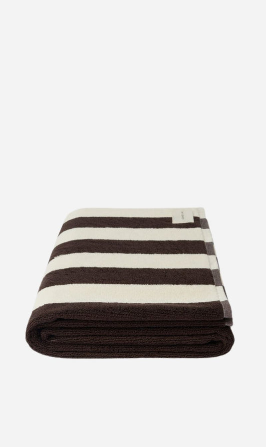 Assembly Label | Signature Stripe Beach Towel - Ganache/Cream