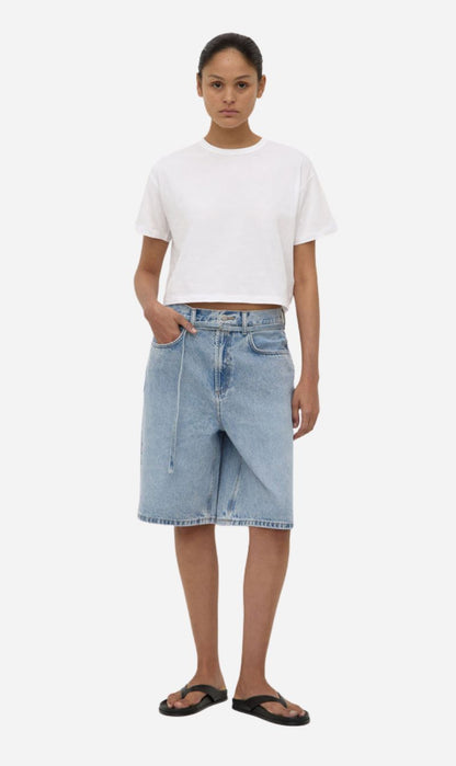Assembly Label | Loose Fit Long Denim Short - Mid Stone Wash