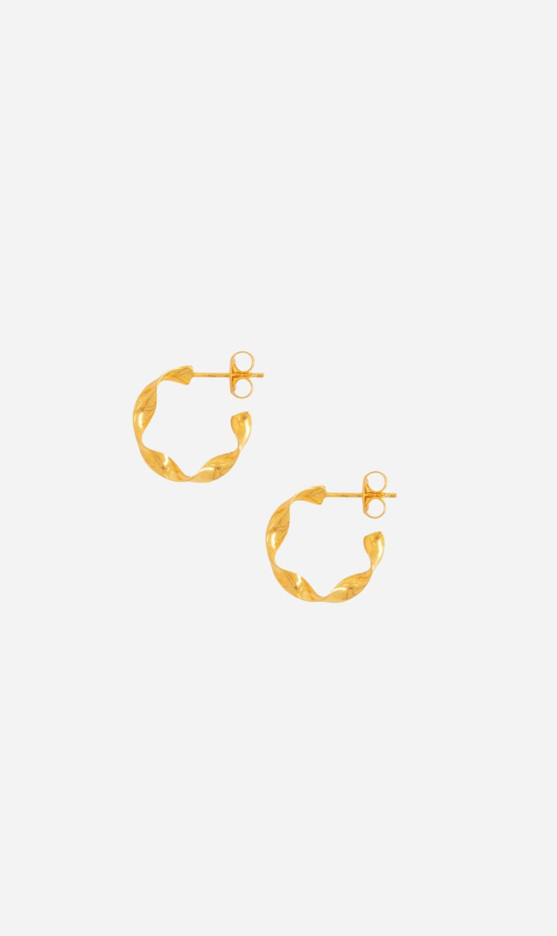 La Tribe | Twisted Hoop Small - Gold