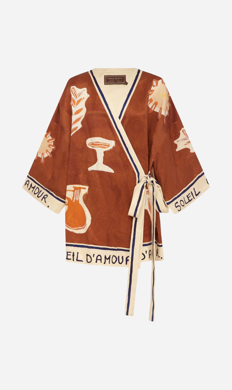 Alemais | Soleil D'Amour Wrap Mini Dress - Rust
