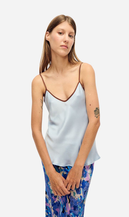 Silk Laundry | Bias Cut Cami - Cornflower