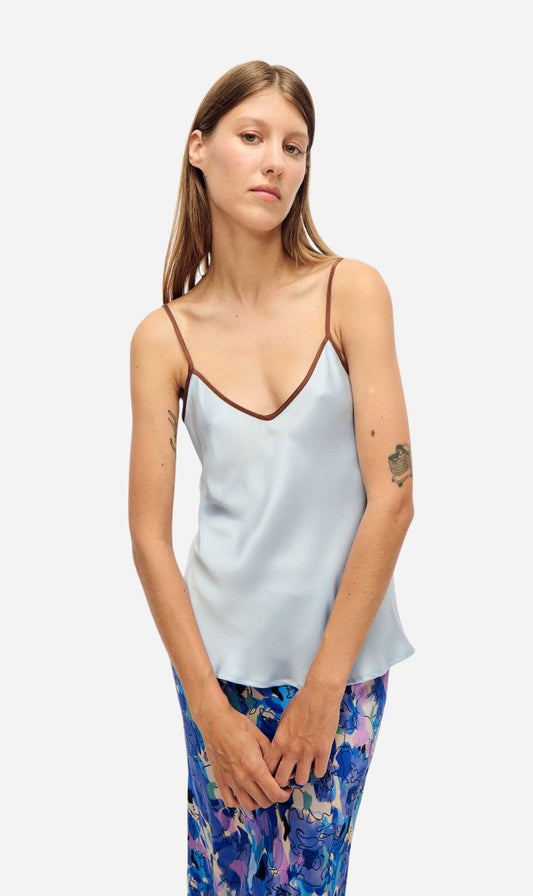 Silk Laundry | Bias Cut Cami - Cornflower