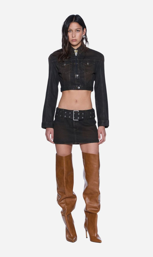 Ksubi | Micro Mini Belted - Greased