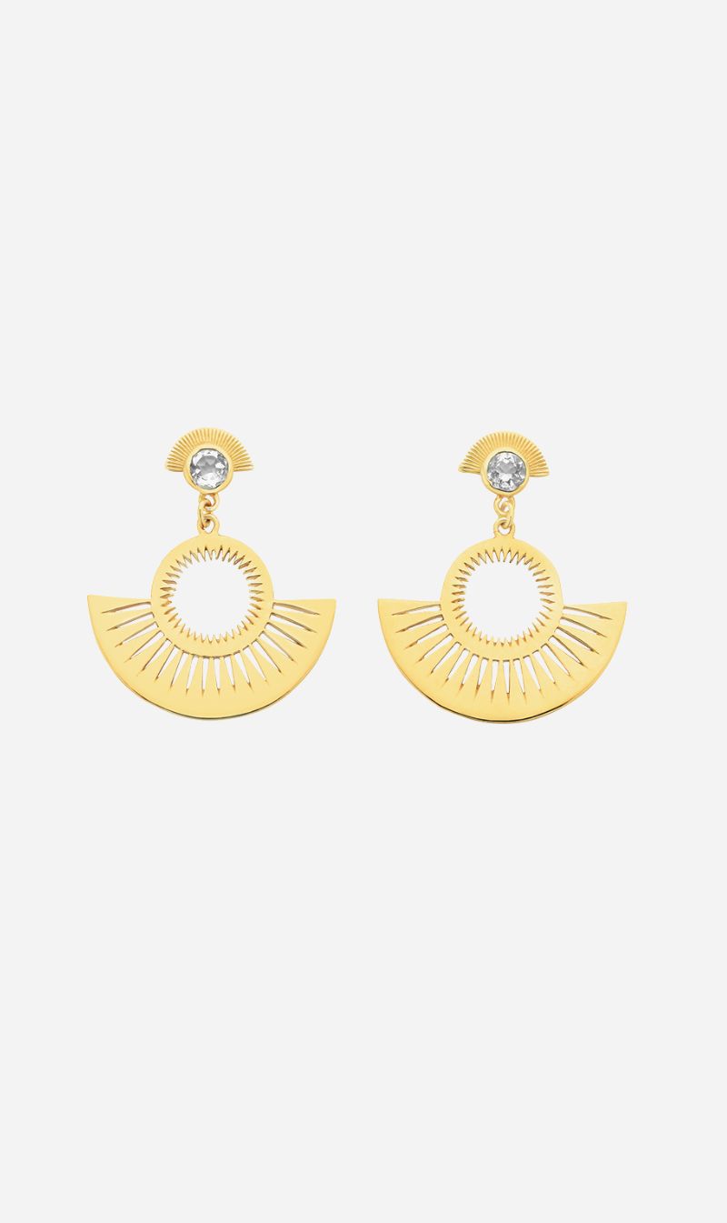 Zoe & Morgan | Pocket Full Of Sunshine Earrings - Gold/Aqua