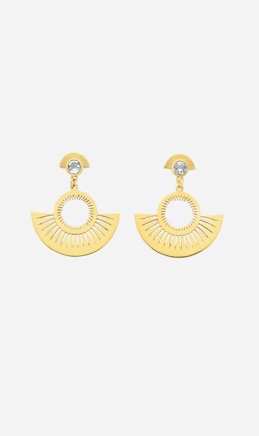 Zoe & Morgan | Pocket Full Of Sunshine Earrings - Gold/Aqua