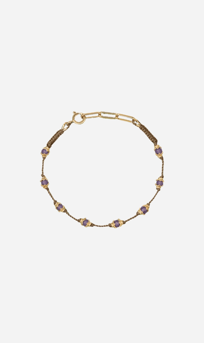 Tityaravy | Peony Bracelet - Ametyst Beige