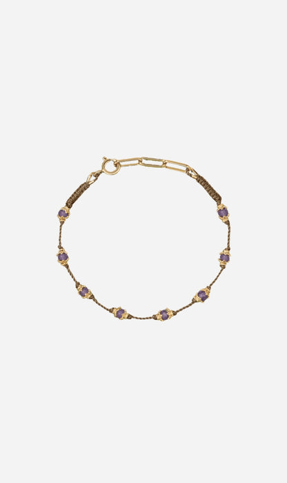 Tityaravy | Peony Bracelet - Ametyst Beige