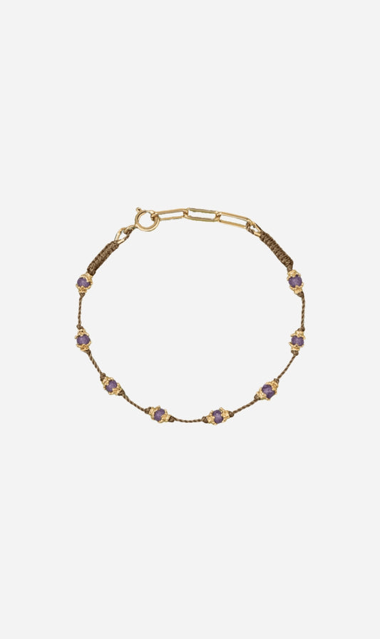 Tityaravy | Peony Bracelet - Ametyst Beige