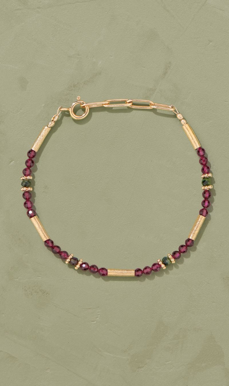 Tityaravy | Ananda Bracelet - Garnet/Zoisite