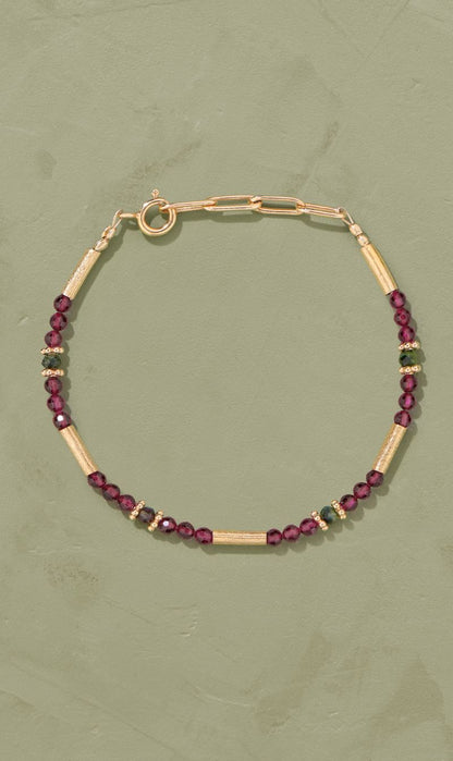 Tityaravy | Ananda Bracelet - Garnet/Zoisite