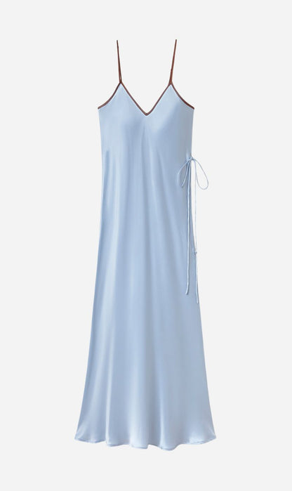 Silk Laundry | 90s Slip Dress - Cornflower