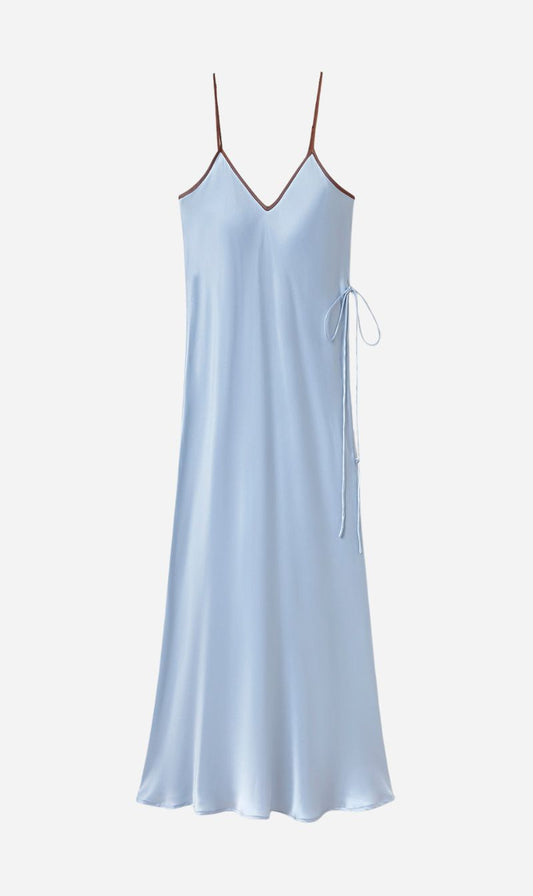 Silk Laundry | 90s Slip Dress - Cornflower