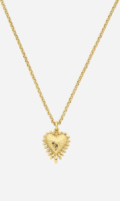 Zoe & Morgan | Mini Heart Ray Necklace - Gold