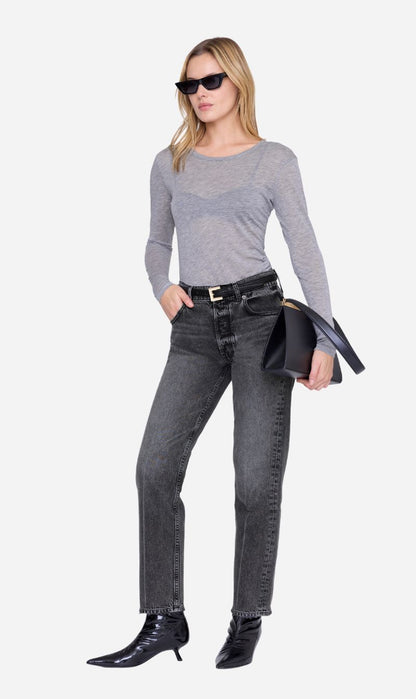 Anine Bing | Sylvie Long Sleeve Tee - Grey