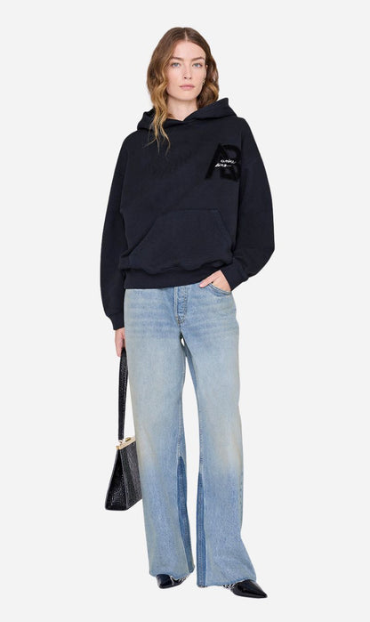 Anine Bing | Jaci Hoodie Letterman - Vintage Black