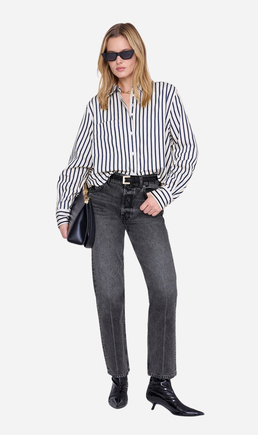 Anine Bing | Essie Cropped Shirt - Maritime Stripe