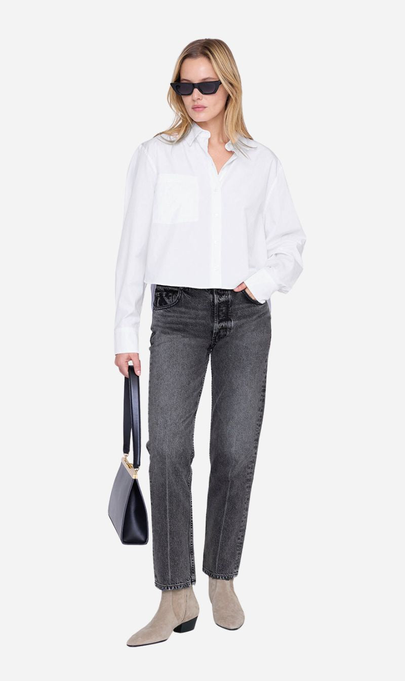 Anine Bing | Essie Cropped Shirt - White