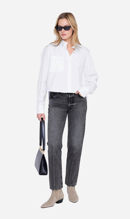 Anine Bing | Essie Cropped Shirt - White