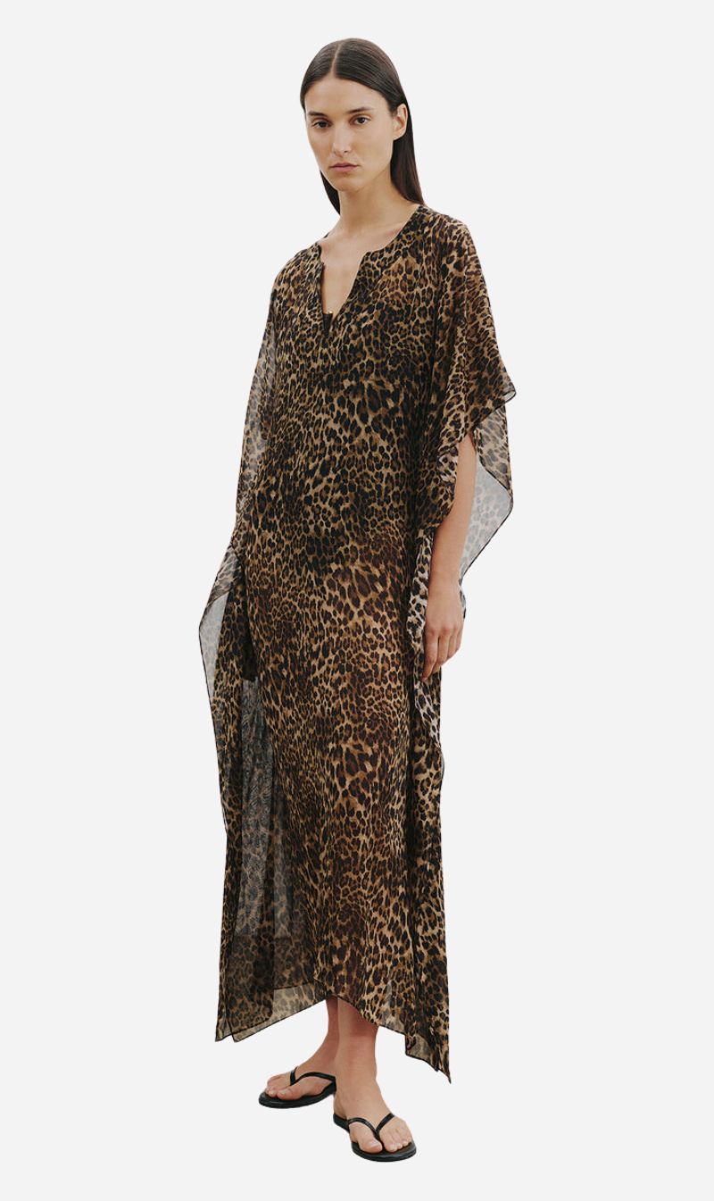 Nili Lotan | Erica Caftan - Vintage Leopard