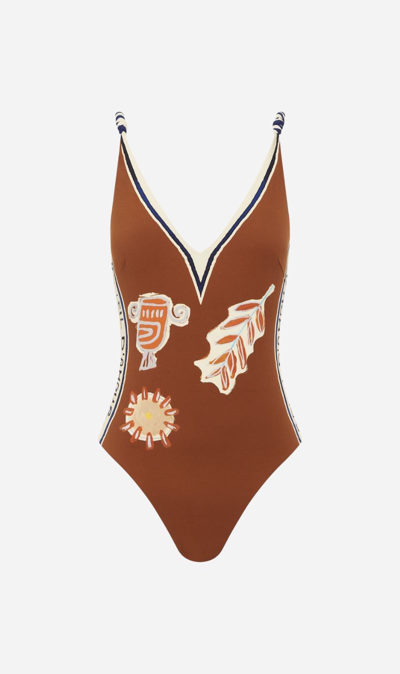 Alemais | Soleil D'Amour V Neck One Piece