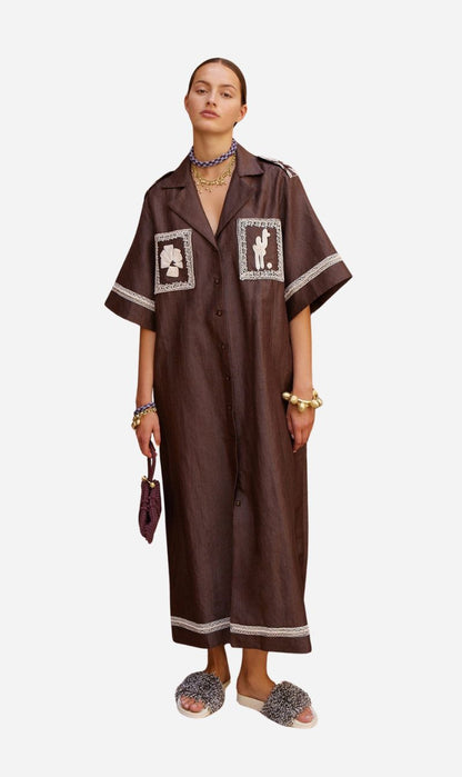 Alemais | Leandra Corded Relaxed Shirtdress