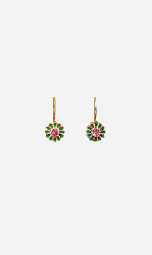 Tityaravy | Sai Enamel Earrings - Pink Tormaline